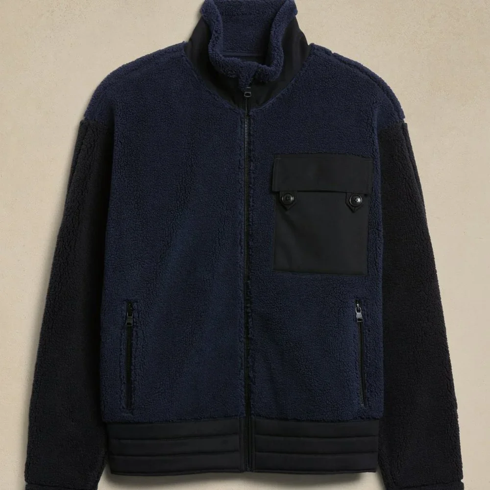 Banana Republic Sherpa Moto Jacket